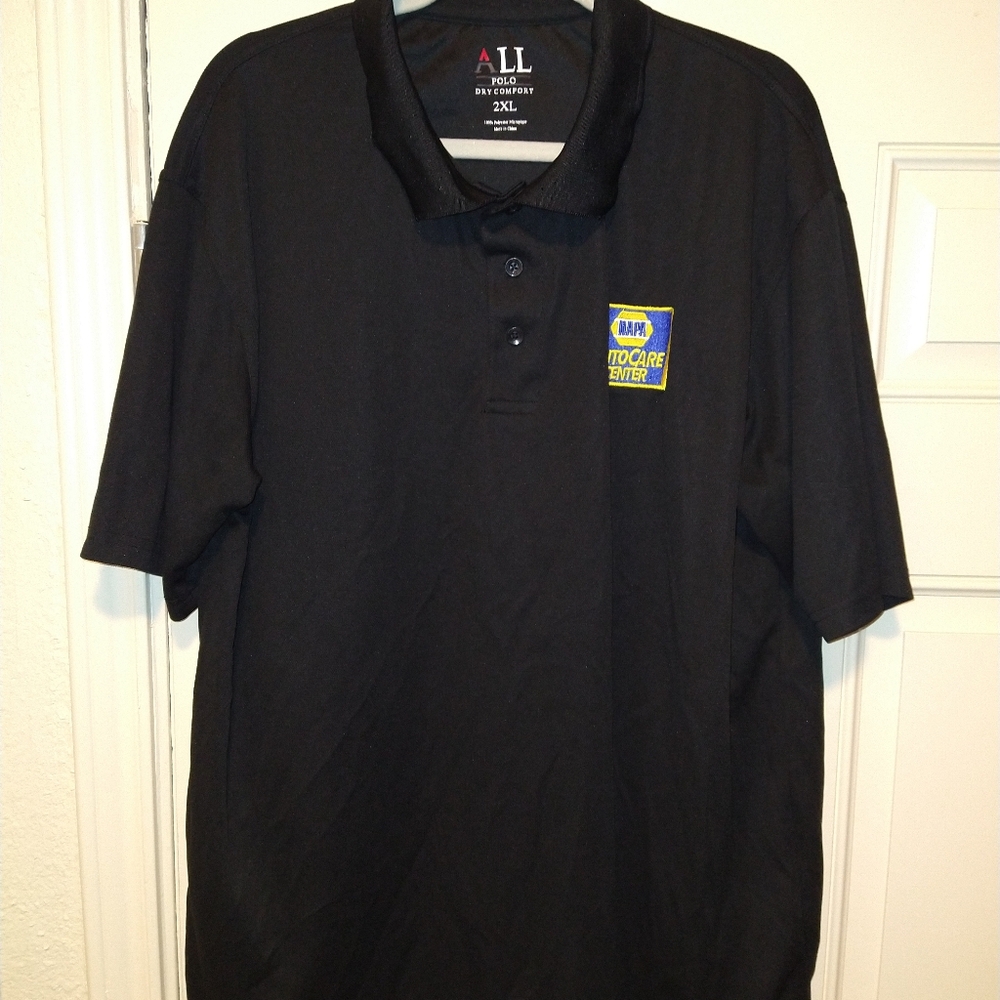 All Polo Napa Autocare Center Employee Black Uniform Polo Shirt Men's sz 2XL.